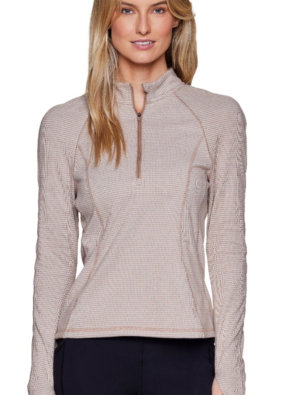 Avalanche Womens Size Large Lightweight Mock Neck Quarter-Zip Pullover Top